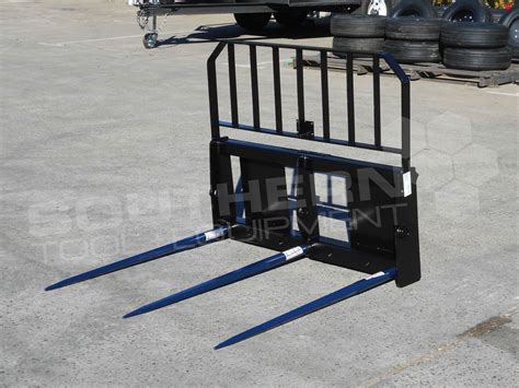 skid steer bail spear|skid steer hay bale attachment.